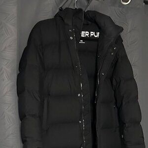 XS Aritzia Super Puff Long-Black-PRICE FIRM